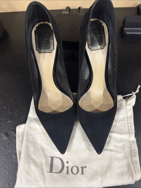 Dior Shoes - Christian Dior Black Pointed Suede Pumps